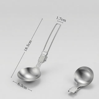 ISE MOUNT Stainless Steel Camping Travel Tableware Utensil Set Foldable Kitchenware