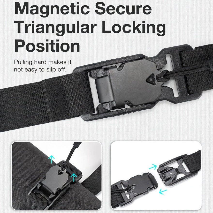 Nylon Magnetic Backpack Chest Strap Buckle Black Non-Slip Bag Kit