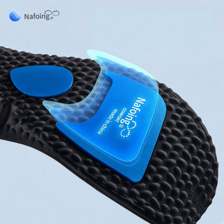 Shock-Absorbing Breathable Sports Insoles White