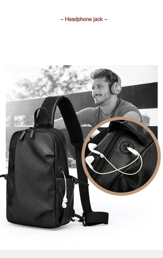 Trendy Waterproof Men’s Chest Crossbody Bag Travel Shoulder Pack