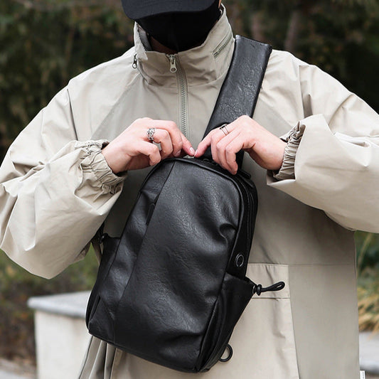 Trendy Waterproof Men’s Chest Crossbody Bag Travel Shoulder Pack