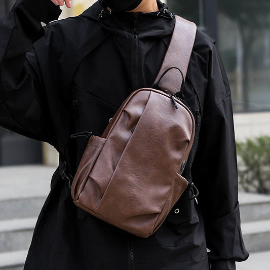Trendy Waterproof Men’s Chest Crossbody Bag Travel Shoulder Pack