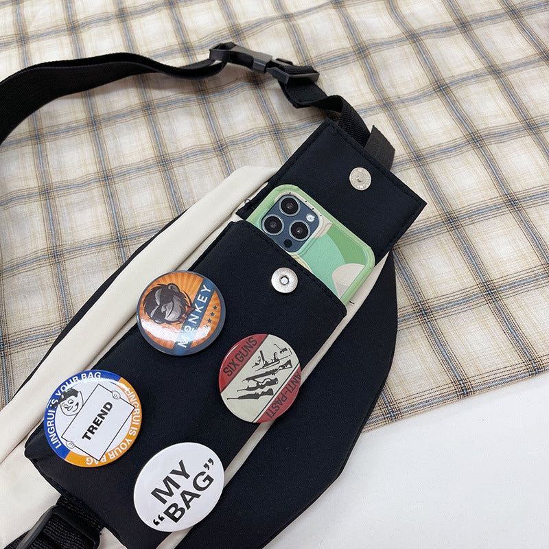 Japanese Style Waterproof Messenger Chest Bag Crossbody