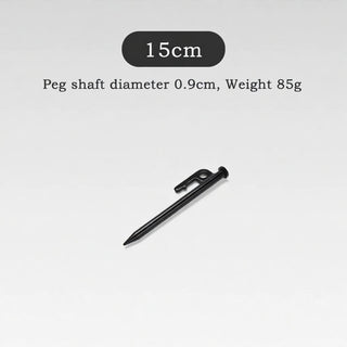 Heavy Duty Black Steel Tent Stakes Pegs Camping Shelter Anchor