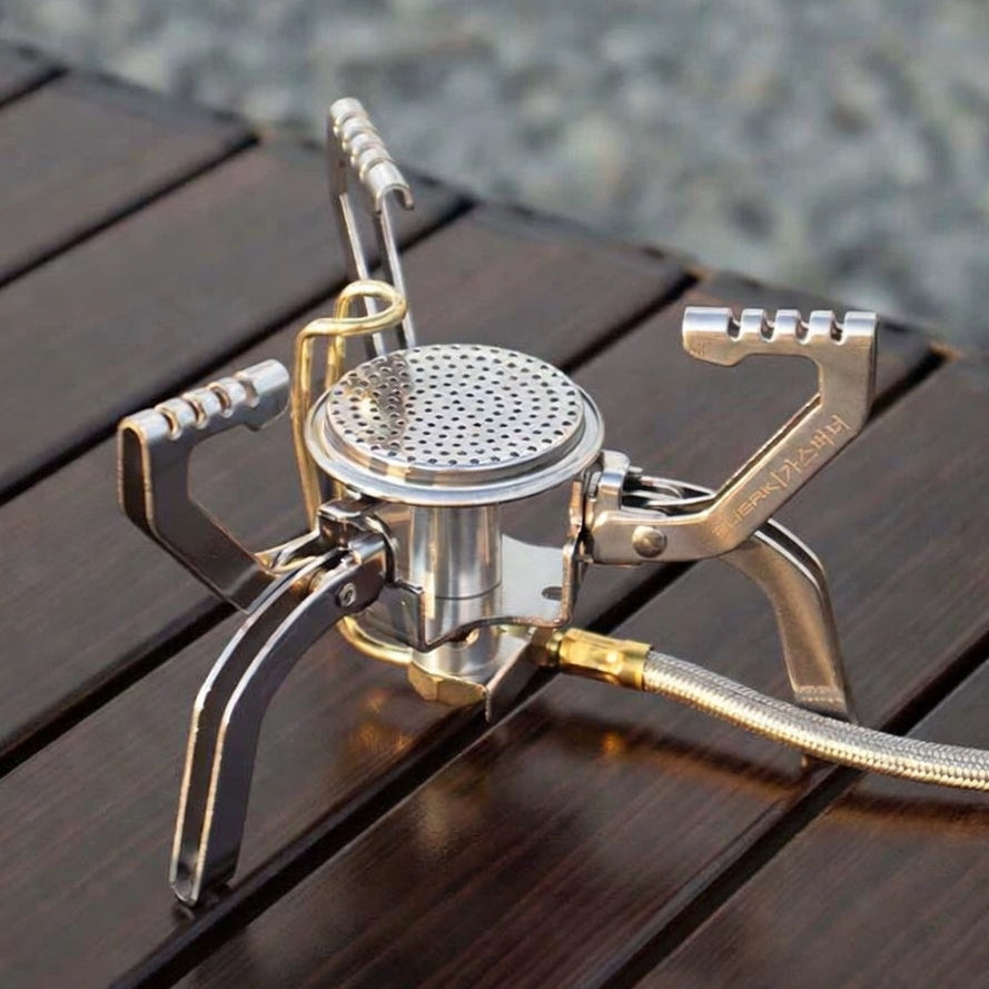 Buerk Portable Outdoor Gas Stove Windproof Pocket Furnace Camping Gear