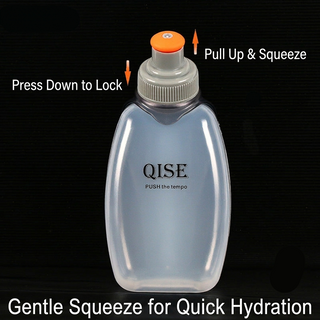 QISE Portable Handheld Running Water Bottle 250ml with Dust Cover