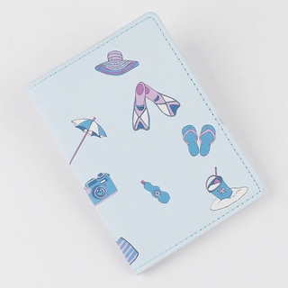 PU leather print Travel Passport Cover Card ID Holder