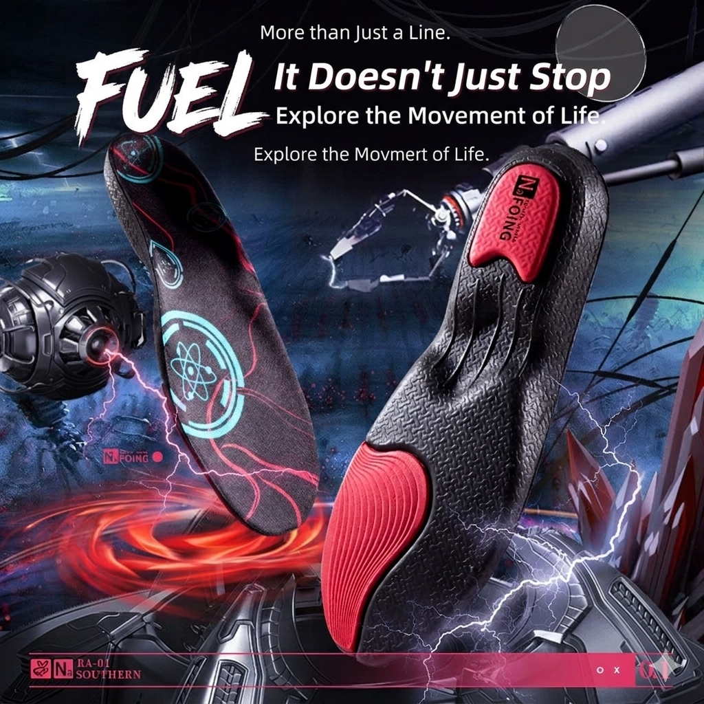 Southern Seal Men's Shock-Absorbing Running Insoles Black