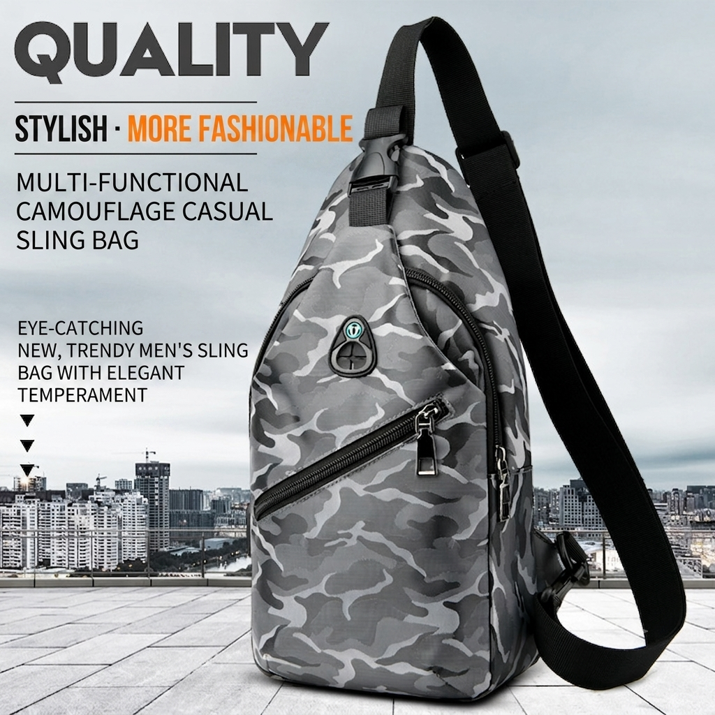 Trend One-Shoulder Men's Chest Bag Korean Style
