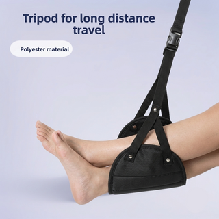 Portable Airplane Footrest Hammock for Travel Comfort and Office Use