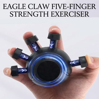Five-Finger Finger Strengthener Grip Ball Hand Exerciser Black