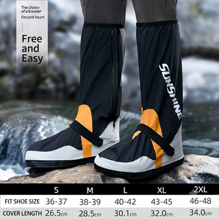 PVC Waterproof Shoe Covers Set High-Top Non-Slip Rain Boots for Adults