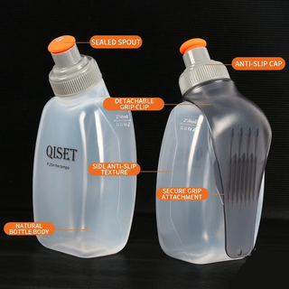 QISE Portable Handheld Running Water Bottle 250ml with Dust Cover