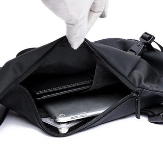 WEPOWER Men's Large Capacity Chest Bag Water Repellent Black
