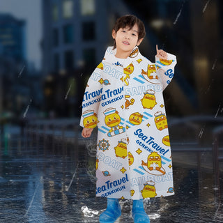 Disposable Card Raincoat for Kids and Adults with Cartoon Prints