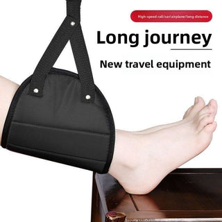 Portable Airplane Footrest Hammock for Travel Comfort and Office Use