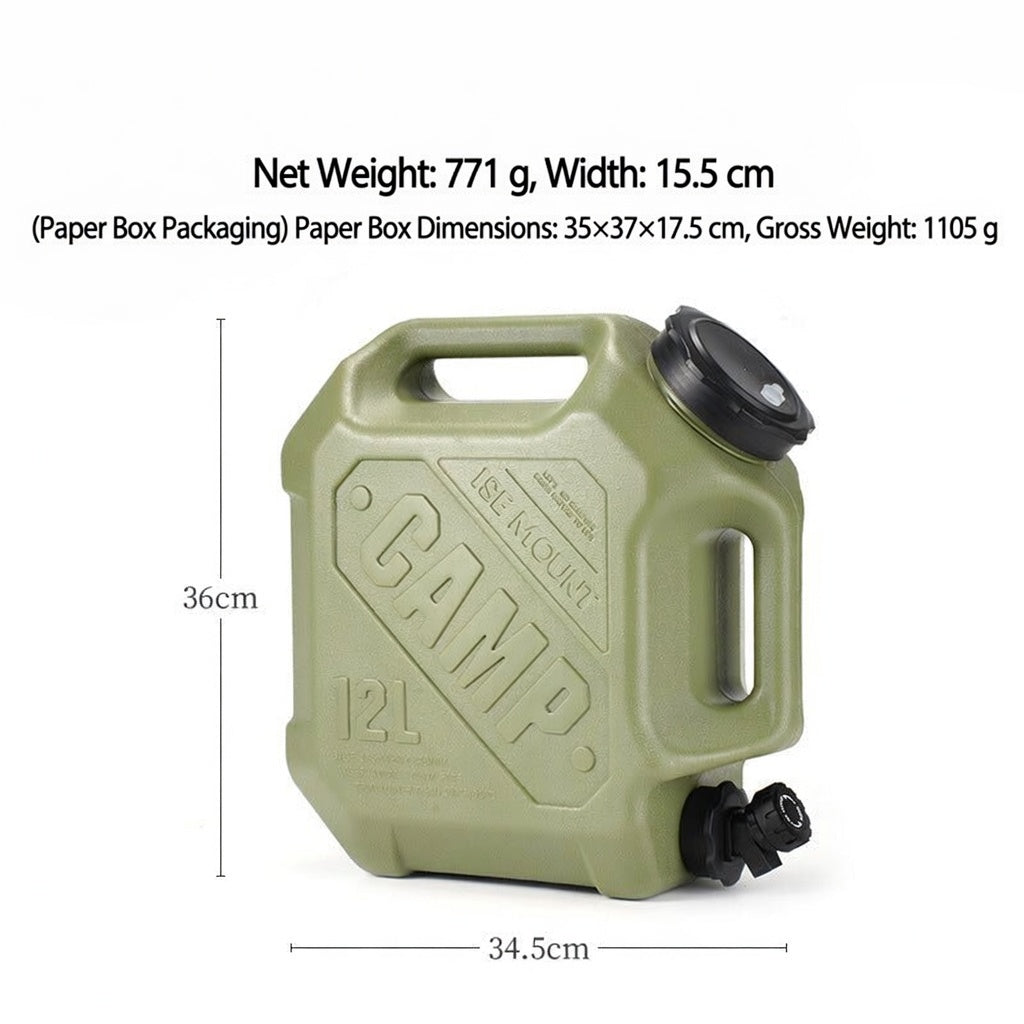 ISE MOUNT 12L Outdoor Water Bucket Faucet Double Handle Set
