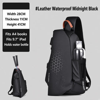 Men's Waterproof Nylon Crossbody Bag