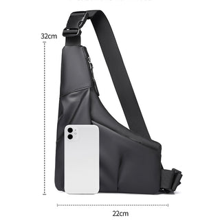 Mens Triangle Crossbody Bag Lightweight Waterproof Chest Shoulder Bag