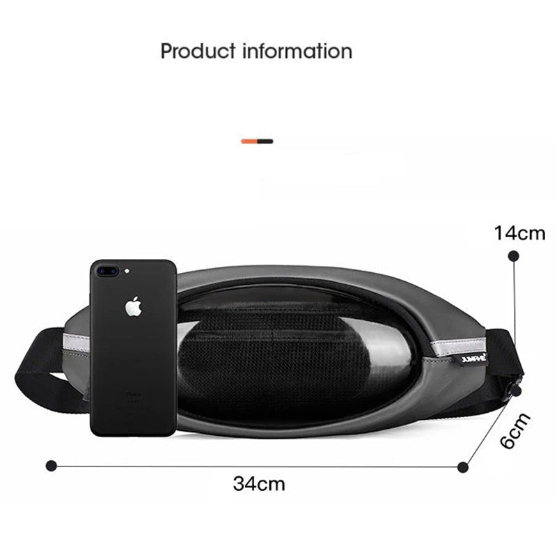 Men’s Transparent Chest Crossbody Bag Sports Fitness Travel Waist Pack