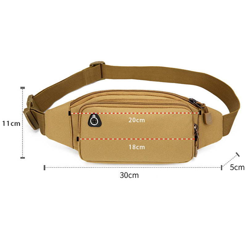 Durable Oxford Cloth Outdoor Waterproof Waist and Crossbody Bag