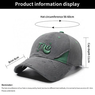 Letter embroidery large brim outdoor baseball cap