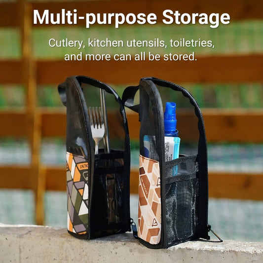 ISE MOUNT Portable Tableware Organizer Bag Handheld Drying Rack Camping