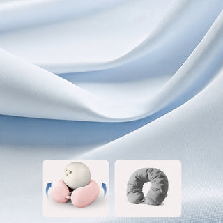 Hooded Memory Foam Travel Pillow with Ice Silk Cover