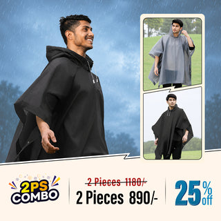 Military Green Backpack Poncho-Style Raincoat