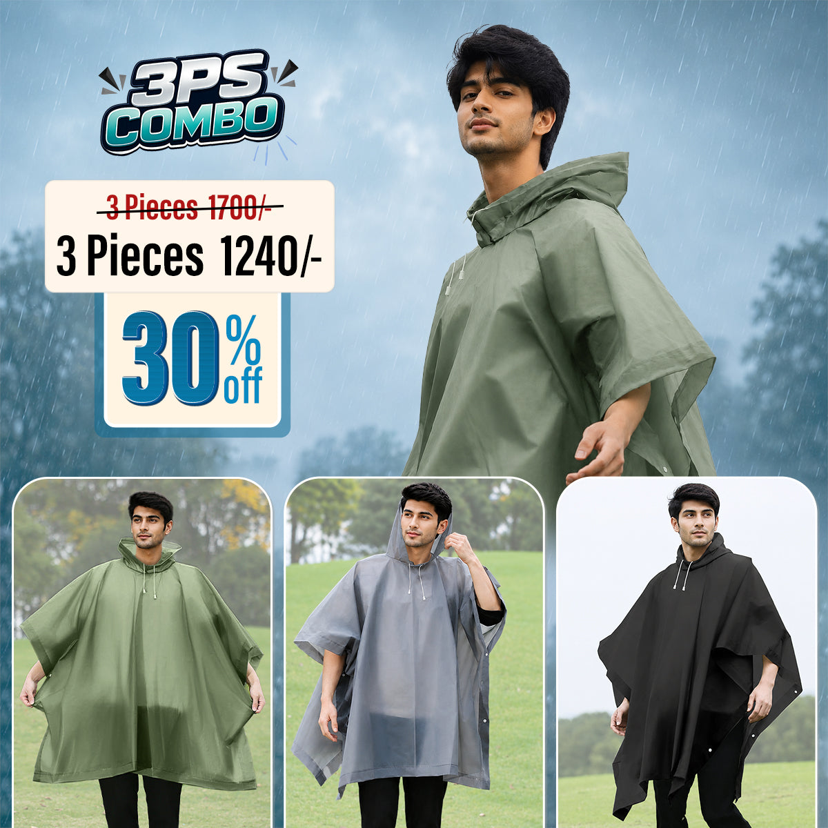 Rains A9 Backpack Raincoat – 0.018in EVA Poncho for Hiking & Travel – Trekmad