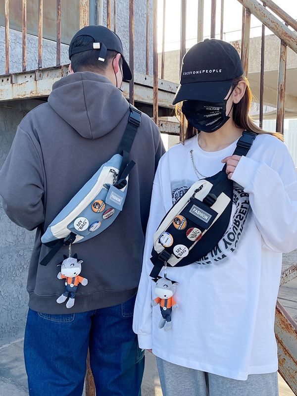 Japanese Style Waterproof Messenger Chest Bag Crossbody