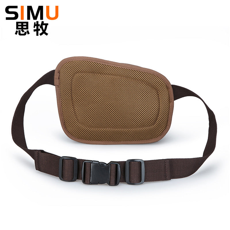 Outdoor Canvas Waist Bag with Bottle Holder Running Cycling Crossbody