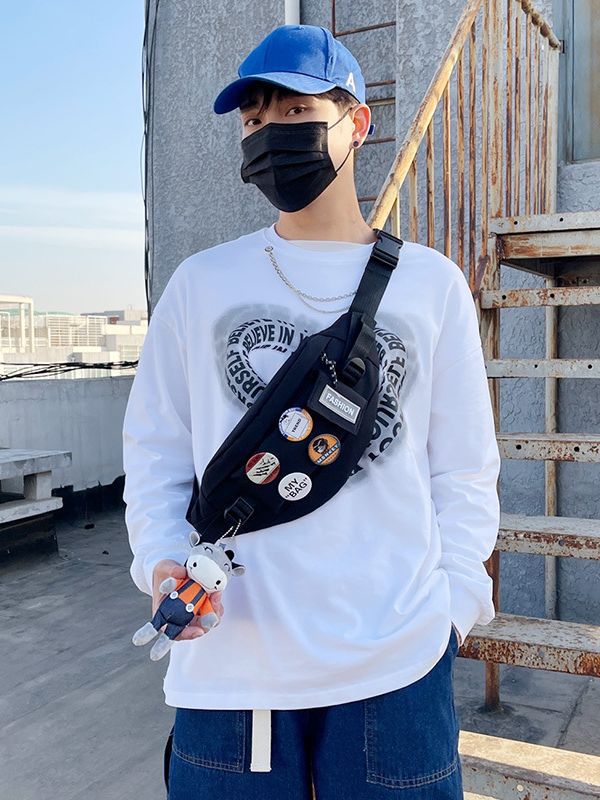 Japanese Style Waterproof Messenger Chest Bag Crossbody