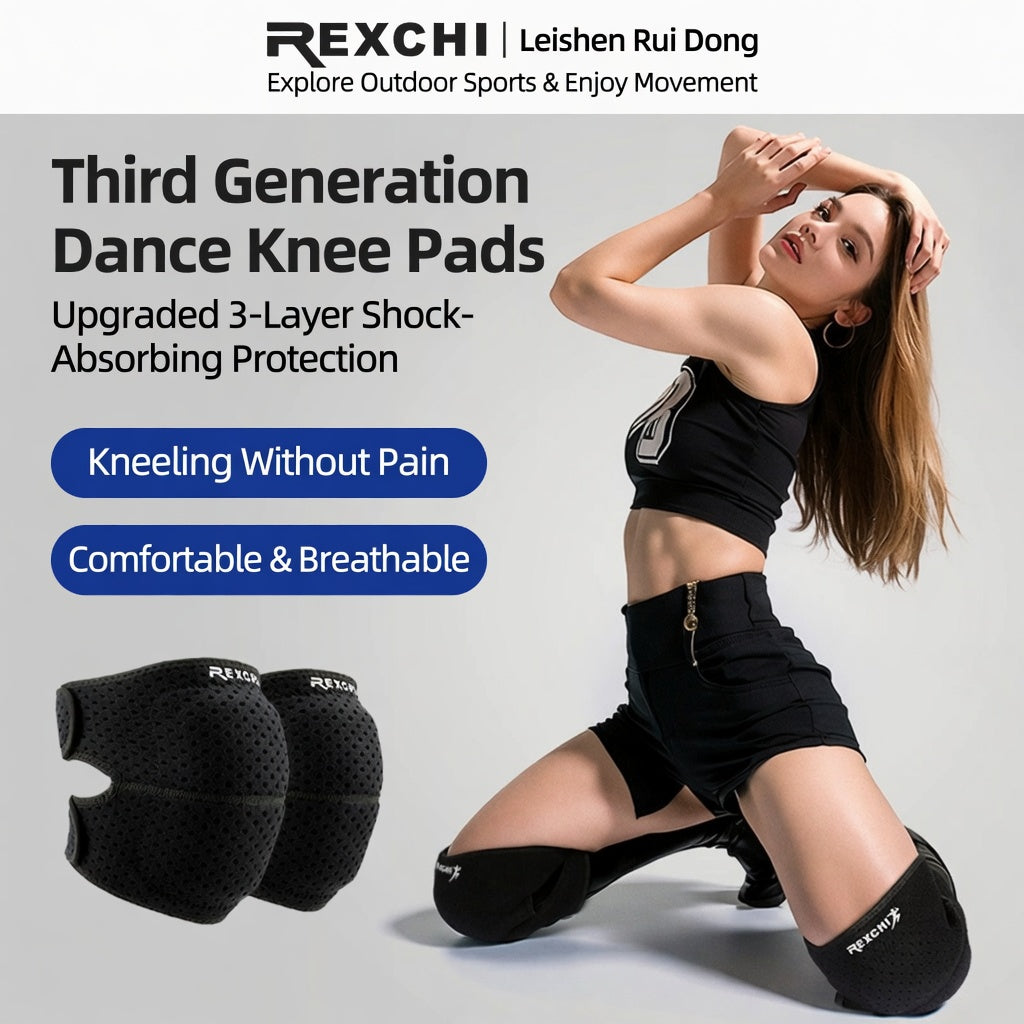REXCHI Breathable Thickened Compression Knee Pads for Running and Cycling