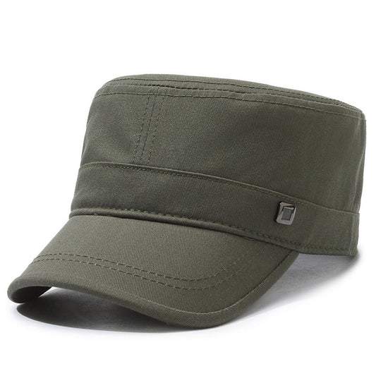 Outdoor casual camo printed flat cadet cap