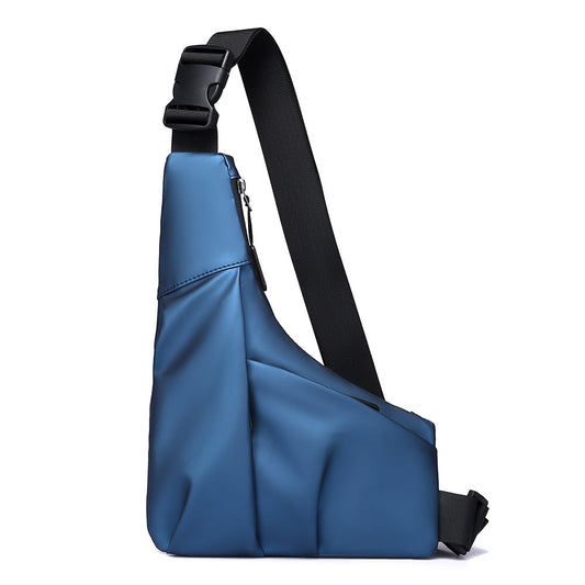 Mens Triangle Crossbody Bag Lightweight Waterproof Chest Shoulder Bag