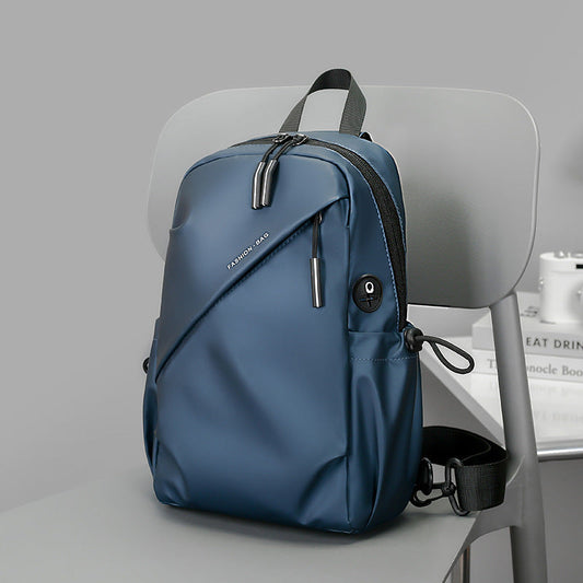 Mens Oxford Crossbody Backpack Casual Chest Shoulder Bag