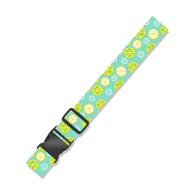 Ethnic style one-line travel polyester luggage strap