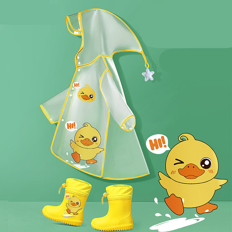 Beimei F038 Kids EVA Raincoat for Boys Students Fun Print