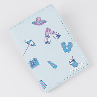 PU leather print Travel Passport Cover Card ID Holder