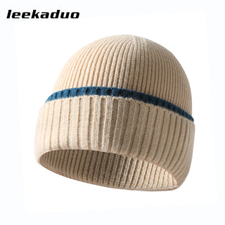 Yarn knitted winter  men's and women's thickened beanie hat
