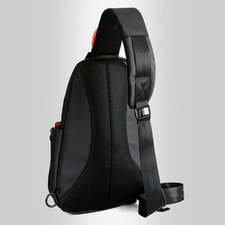Men's Waterproof Nylon Crossbody Bag Black 13010