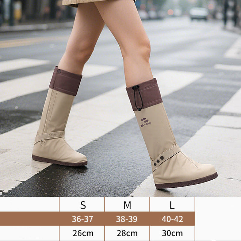 Zhengyu 1 PVC Waterproof High Boot Shoe Covers, Non-Slip, Thickened