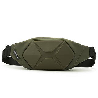Men’s Hard Shell Crossbody Chest Bag Waterproof Anti-Theft Outdoor Waist Pack