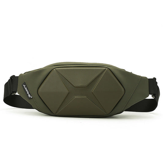 Men’s Hard Shell Crossbody Chest Bag Waterproof Anti-Theft Outdoor Waist Pack