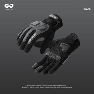 Outdoor riding thickened scratch resistant motorcycle gloves