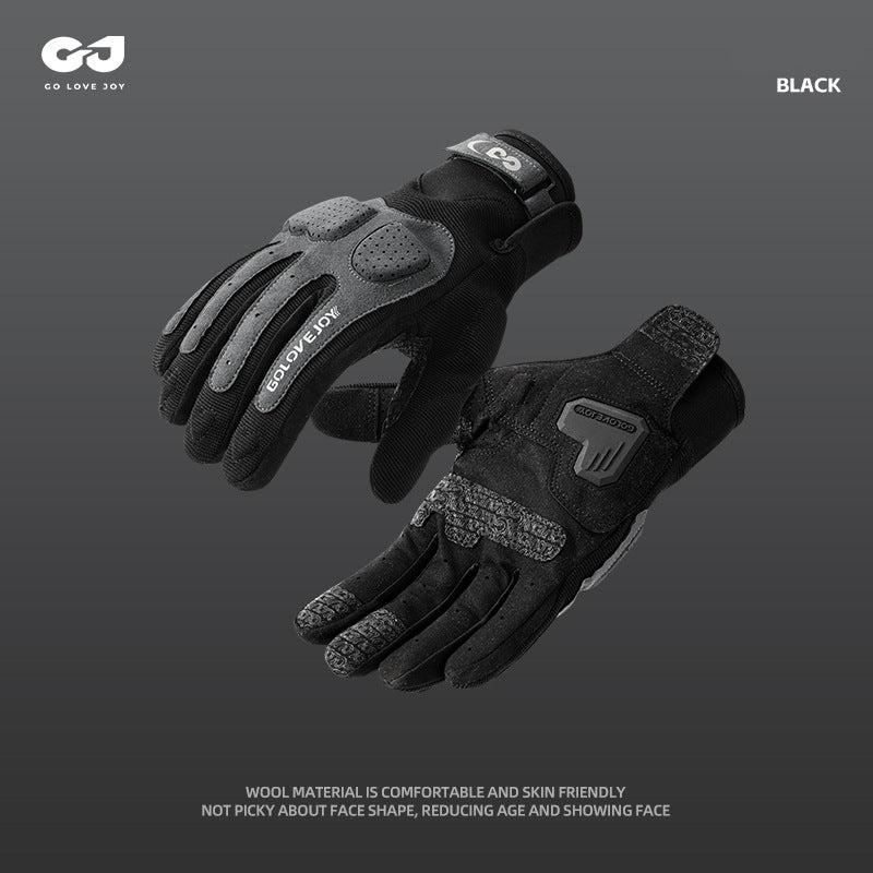 Outdoor riding thickened scratch resistant motorcycle gloves
