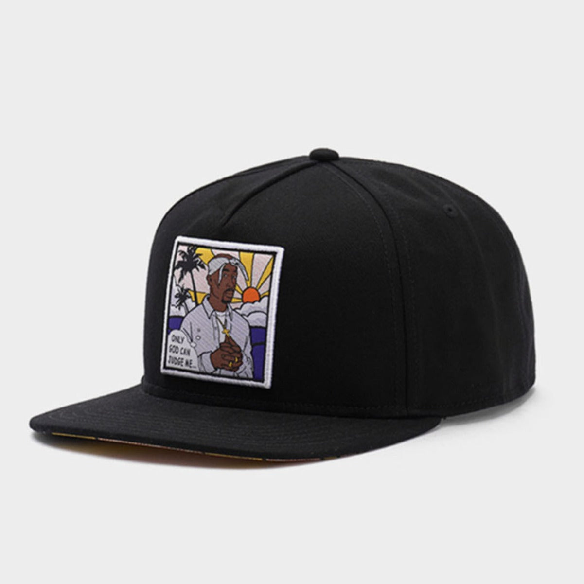 Pacenstein hip hop character snapback flat brim hat.