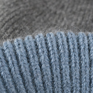 Color-blocked knitted outdoor warm thickened and versatile beanie