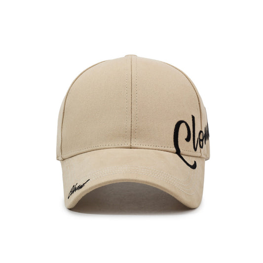 Semi top outdoor running, sports embroidery and versatile peaked cap